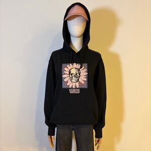 Vans Men’s Black Skull Floral Hoodie | Size S